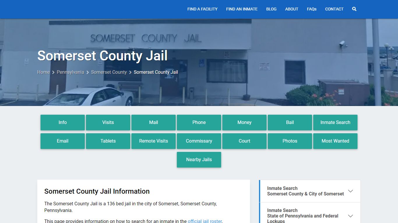 Somerset County Jail, PA Inmate Search, Information